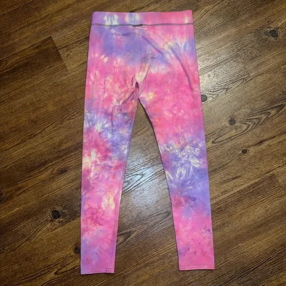 Aerie Pink & Purple Custom Tie-Dye Cotton Stretch Legging Size M - Picture 4 of 7